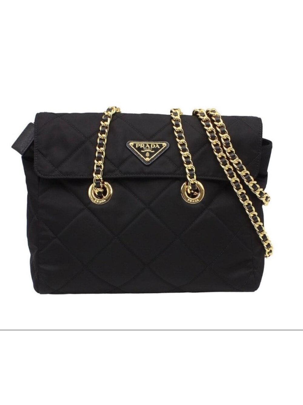 Prada Quilted Nylon Chain Shoulder Bag